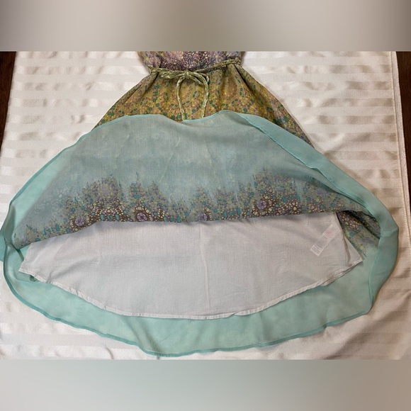 Yumi Sz 2/4 Beautiful Multicolor Mosaic Print Sun Dress Lined Zipper Adj strap - Picture 11 of 16